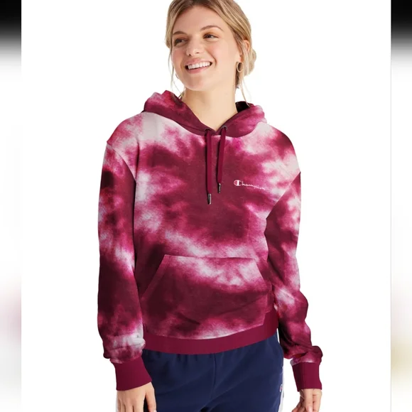 Sherpa lined hood campus shop pullover pink